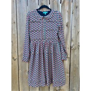 vintage retro long sleeve dress